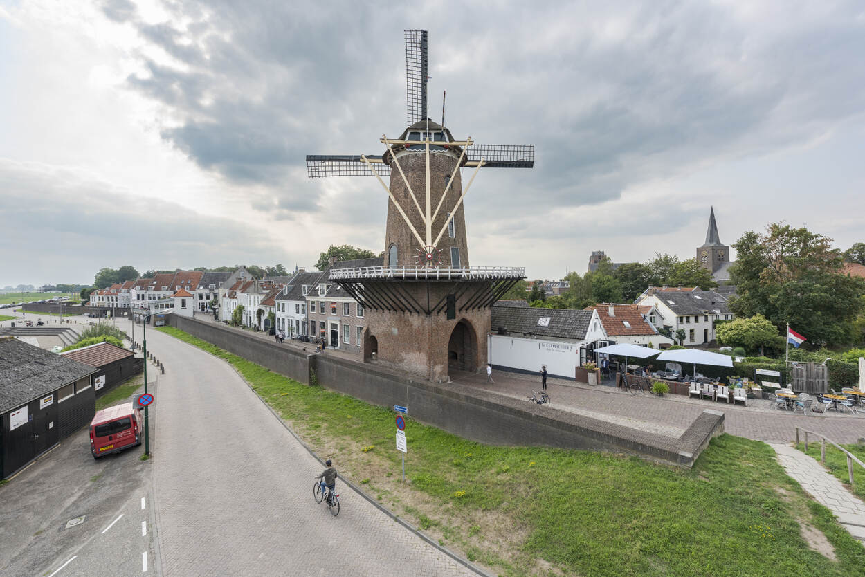 Molen op dijk bij Wijk bij Duurstede